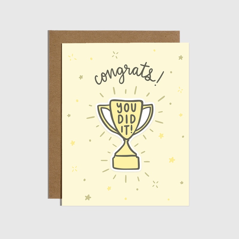 You Did It Sticker Card