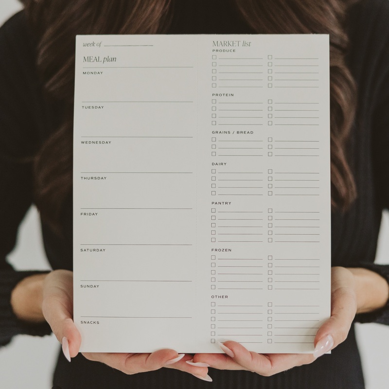 Weekly Meal Plan Notepad – Stationery & Market List