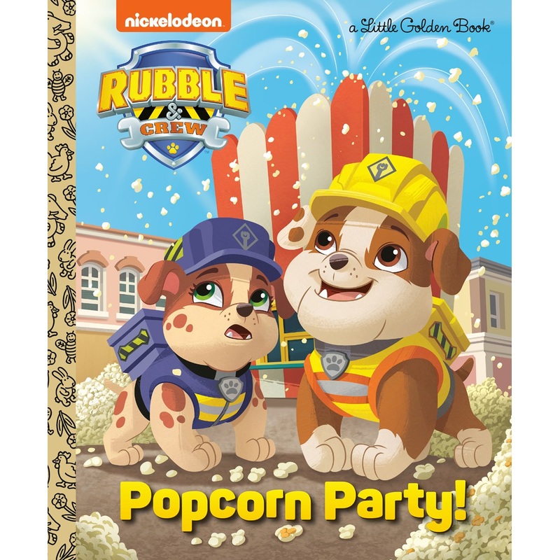 Popcorn Party: PAW Patrol Rubble And Crew ( Little Golden Book)