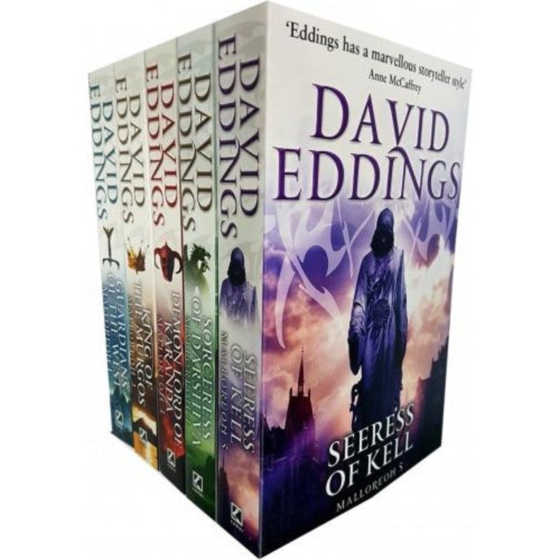 David Eddings The Malloreon Series 5 Books Collection Set  Guardians Of The West King Of The Murgos Demon Lord Of Karanda Sorceress Of Darshiva