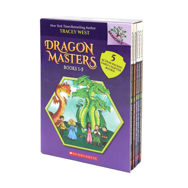 Dragon Masters Box Set 1-5 By Tracey West (Rise of the Earth Dragon, Saving the Sun Dragon, Secret of the Water Dragon, Power of the Fire Dragon, Song of the Poison Dragon)