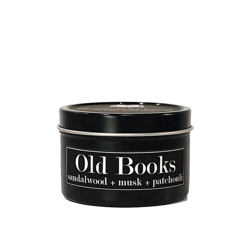 Fly Paper Products – Old Books Sandalwood + Musk + Patchouli 4oz Soy Candle