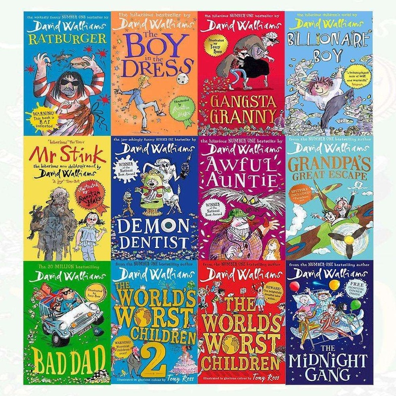 David Walliams 12 Books Collection Set Bad Dad, Midnight Gang, Grandpa’s Great