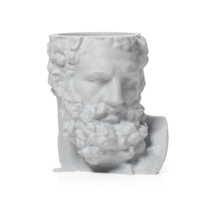 Ingadi – Greek Head Planter – Stone/Marble Effect
