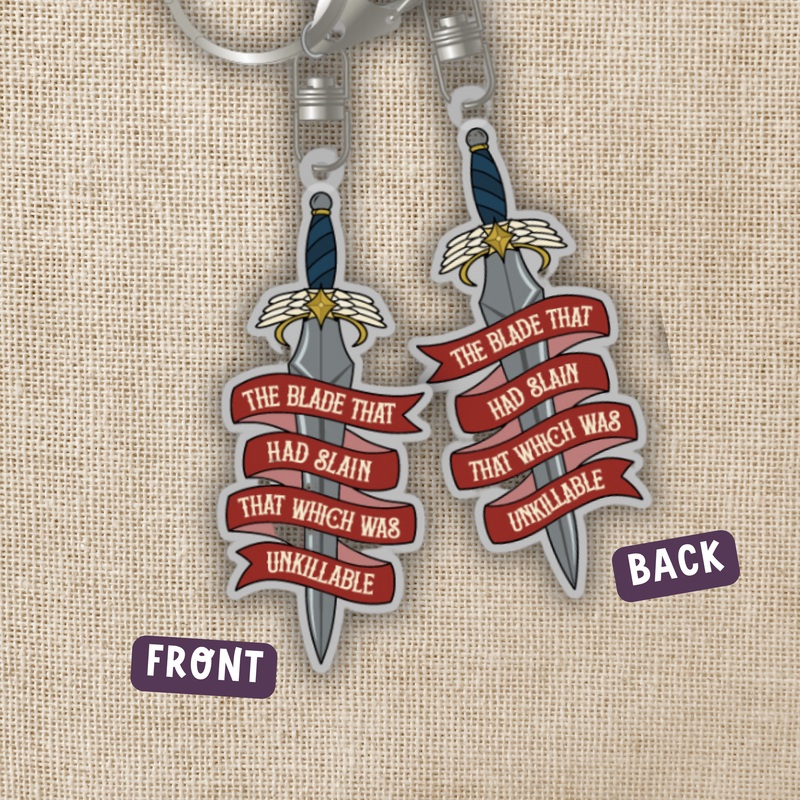 Keychain – Starborn Sword Quote – Crescent City