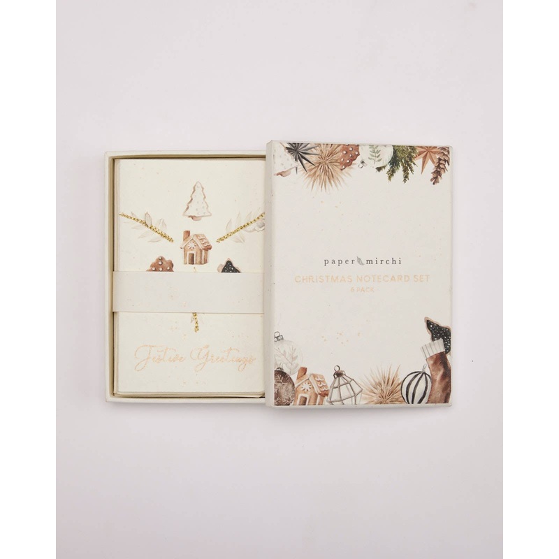Embroidered Christmas Notecard Set