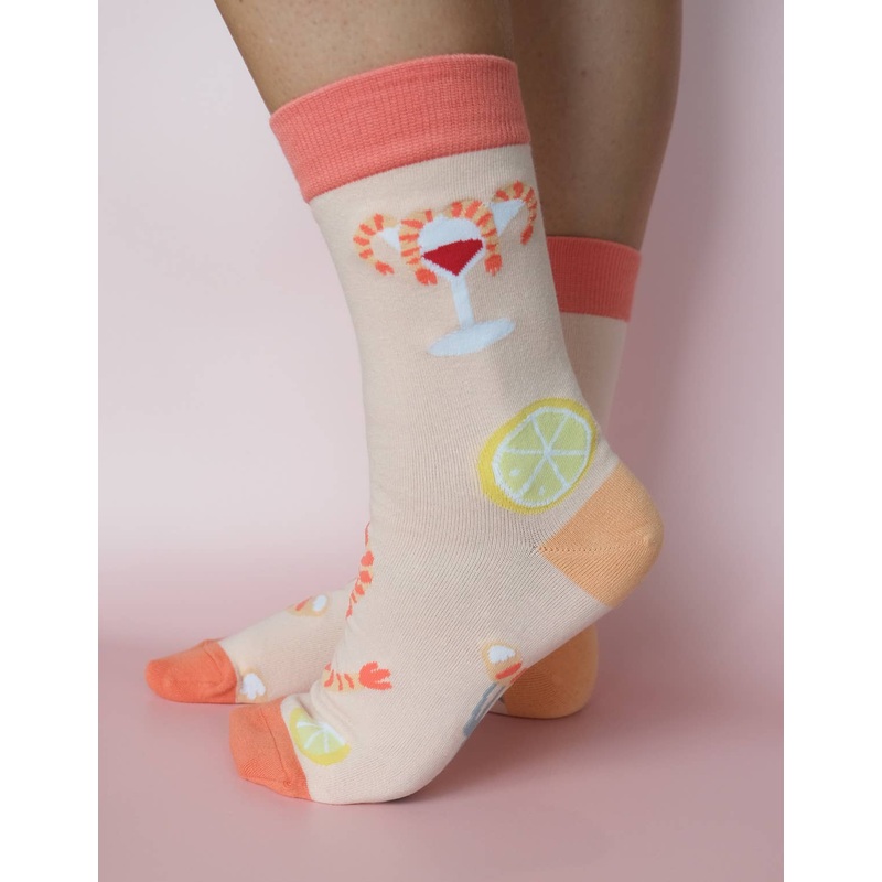 Idlewild Co. – Shrimp Cocktail 100% Cotton Women’s Crew Socks
