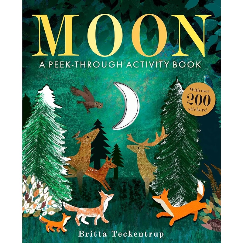 Moon: A Peek-Through Activity Book: With over 200 stickers