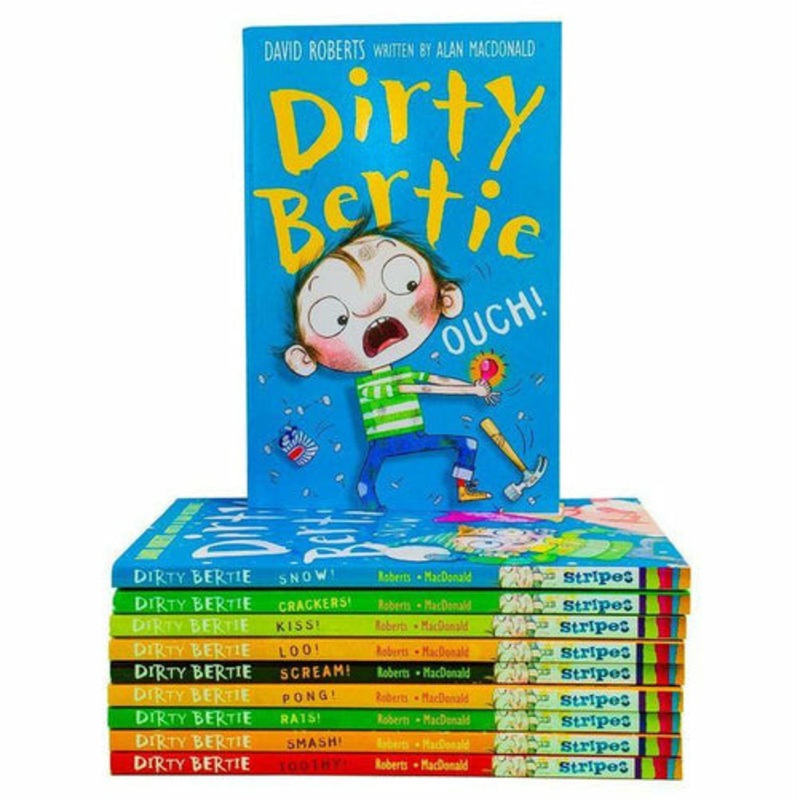 Dirty Bertie – Series 2 – David Roberts 10 Books Collection Set Rats Smash Kiss Pong Scream Loo Ou..