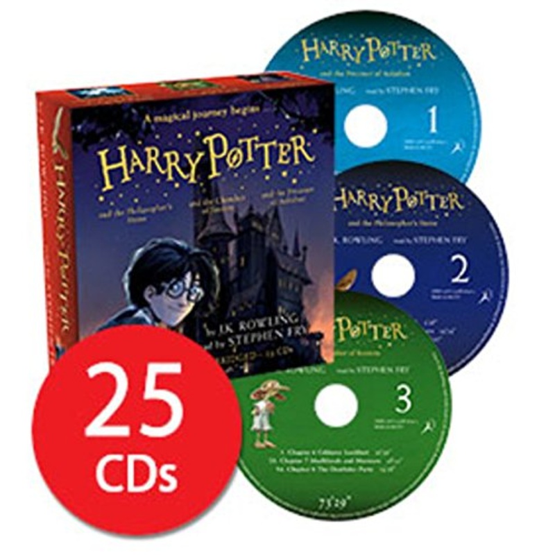Harry Potter Books 1-3 Audio Collection Read By Stephen Fry 25 CDs