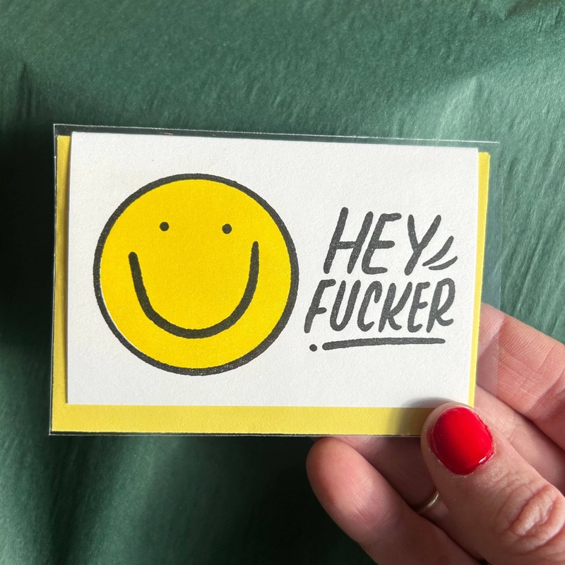 Hey Fucker Mini Card