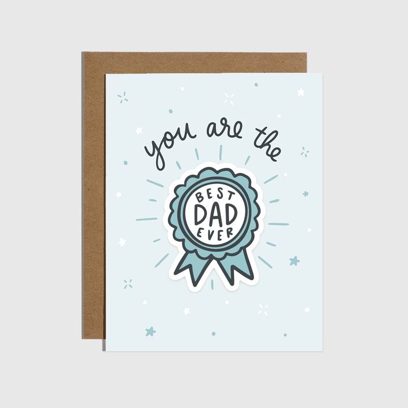 Best Dad Ever Sticker Card