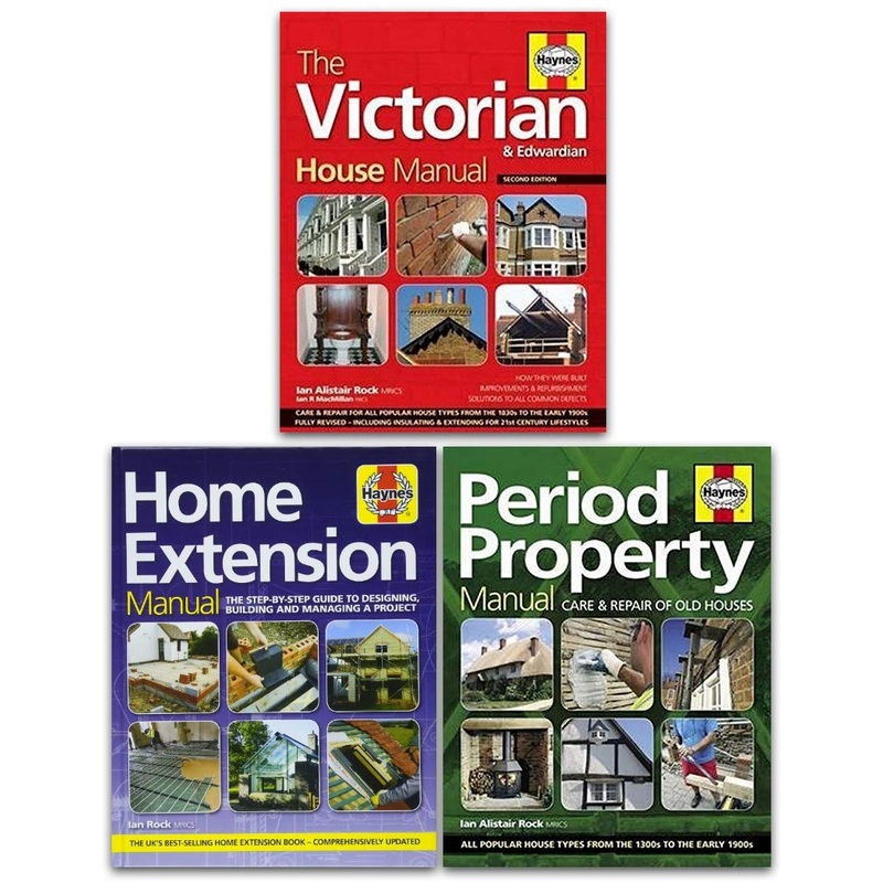Haynes Property Manual 3 Books Collection Set (Home Extension, The Victorian House, Period Property)