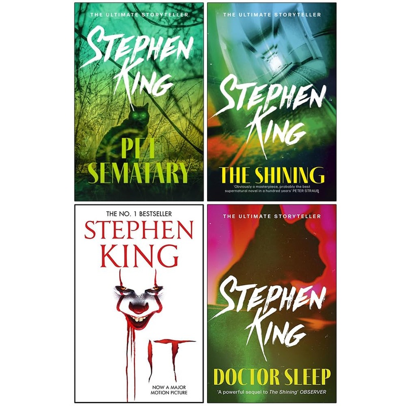 Stephen King Collection 4 Book Set  The Shining, Pet Sematary, IT, Doctor Sleep  Classic Horror, Thriller, Psychological Fiction, Novels
