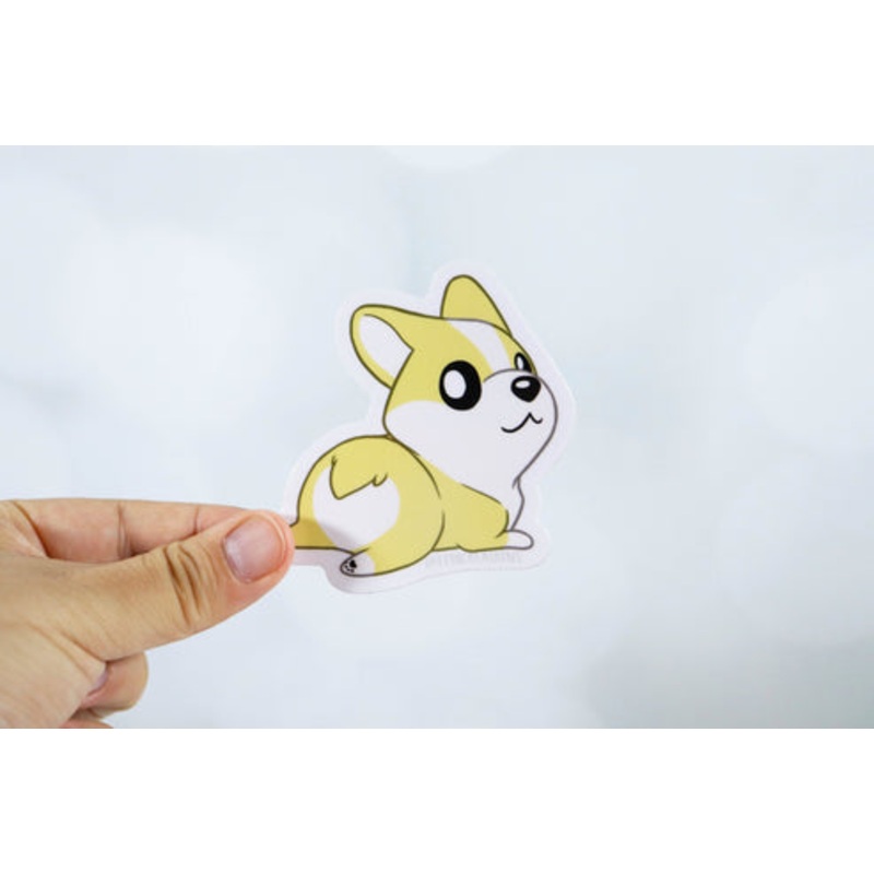 Cute Corgi Tan Butt Dog Sticker