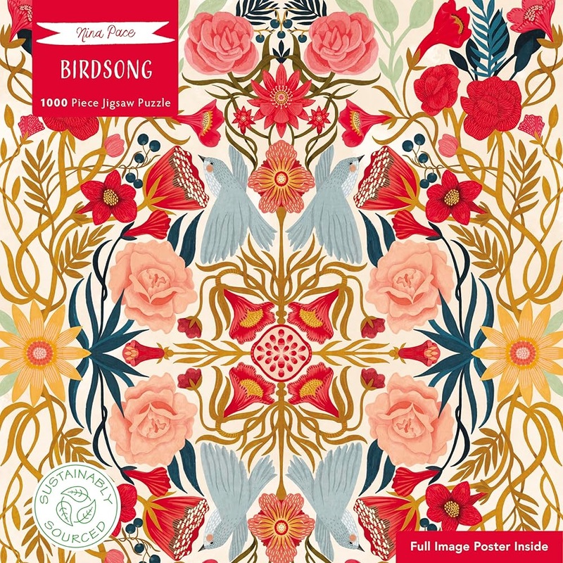 Sustainable Jigsaw: Nina Pace, Birdsong (1000-piece): 1000-Pieces. Ethical, Sustainable, Earth-Friendly