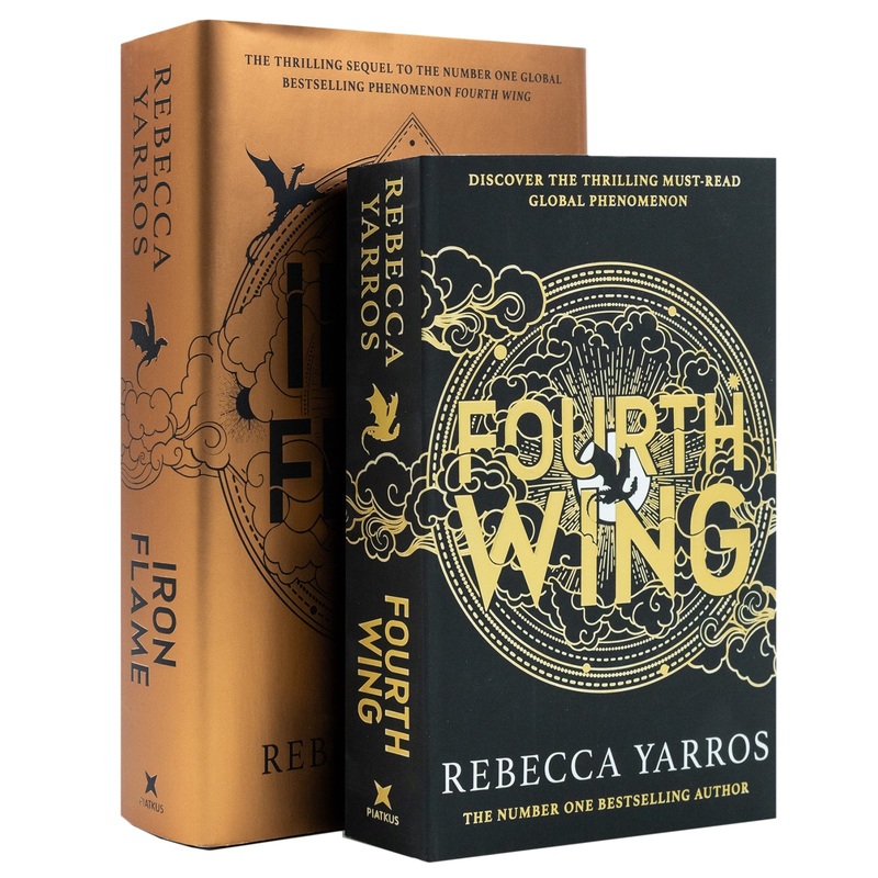 The Empyrean Series 2 Books Collection Set by Rebecca Yarros – Iron Flame (Hardback), Fourth Wing