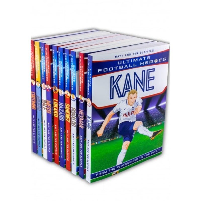 Ultimate Football Heroes 10 Books Set Collection Pack Messi, Neymar, Ronaldo