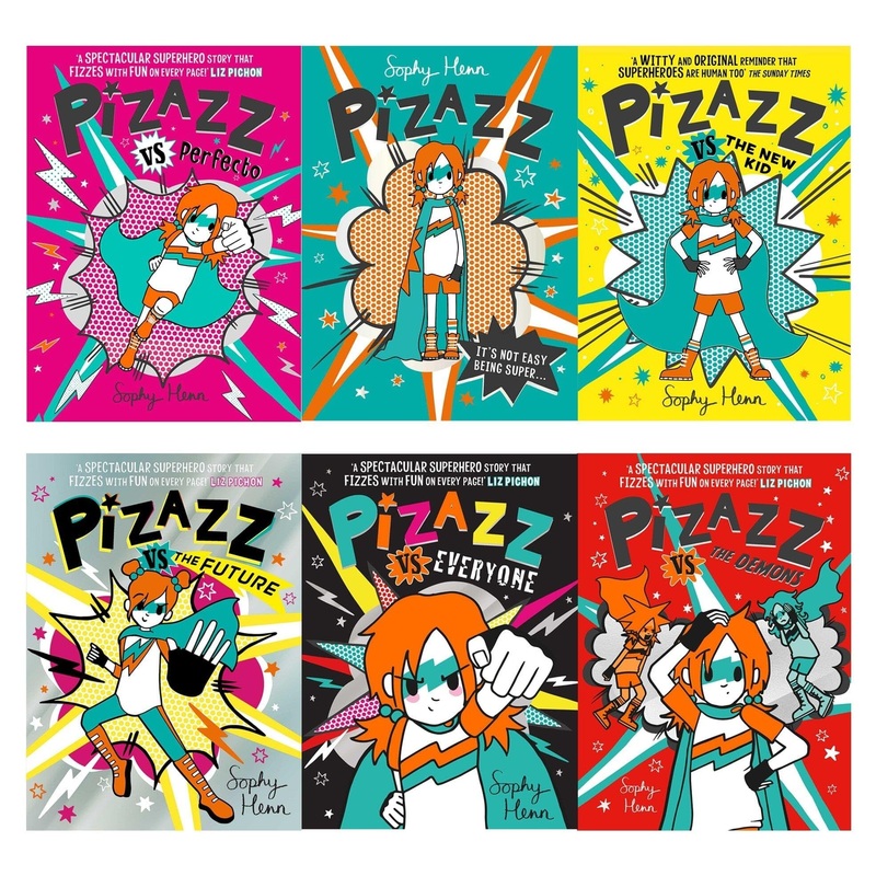 Pizazz by Sophy Henn 6 Books Collection Set (Pizazz vs Perfecto, Pizazz vs the New Kid, Pizazz It’s Not Easy Being Super, Pizazz vs The Demons, Pizazz vs Everyone, Pizazz vs The Future)