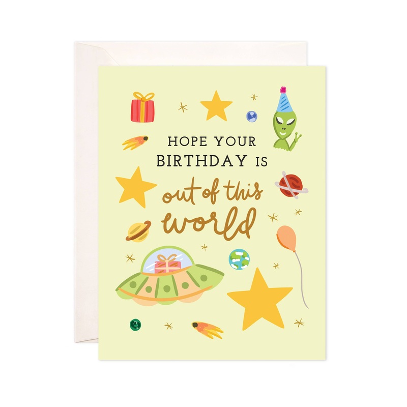 Out of this World Bday Greeting Card – Birthday Card