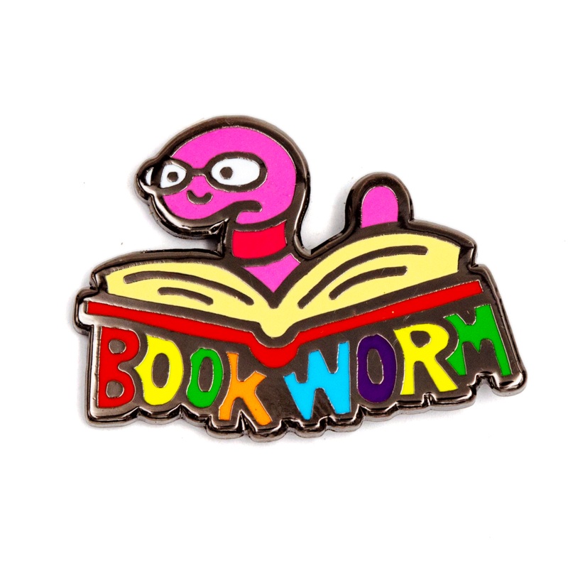 These Are Things – Bookworm Enamel Pin
