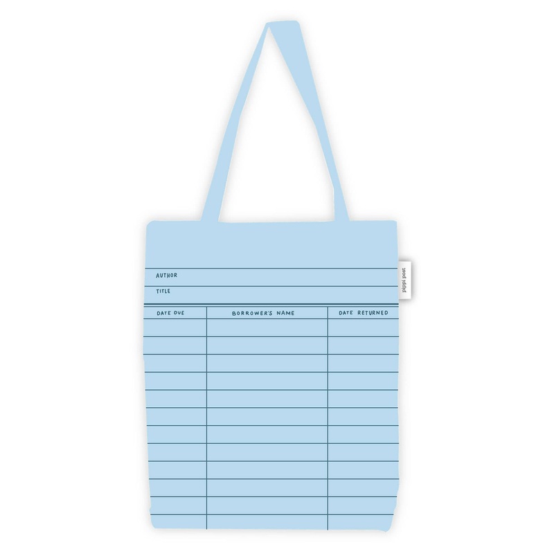 Tote Bag – Sky Blue Library Card Foldable