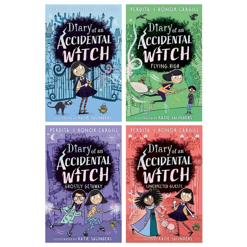 Diary of an Accidental Witch Collection 4 Book Set By Honor and Perdita Cargill
