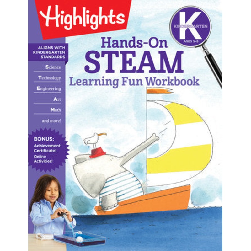 Kindergarten Hands-On Steam Learning Fun Workbook