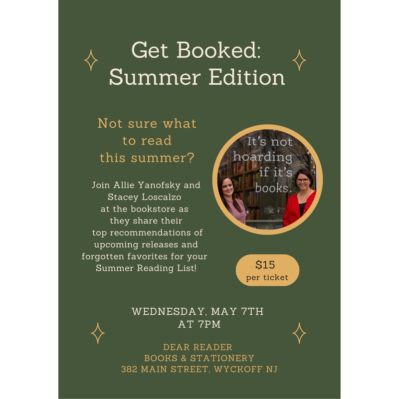 Get Booked: Summer Edition – Wednesday, May 7th at 7pm