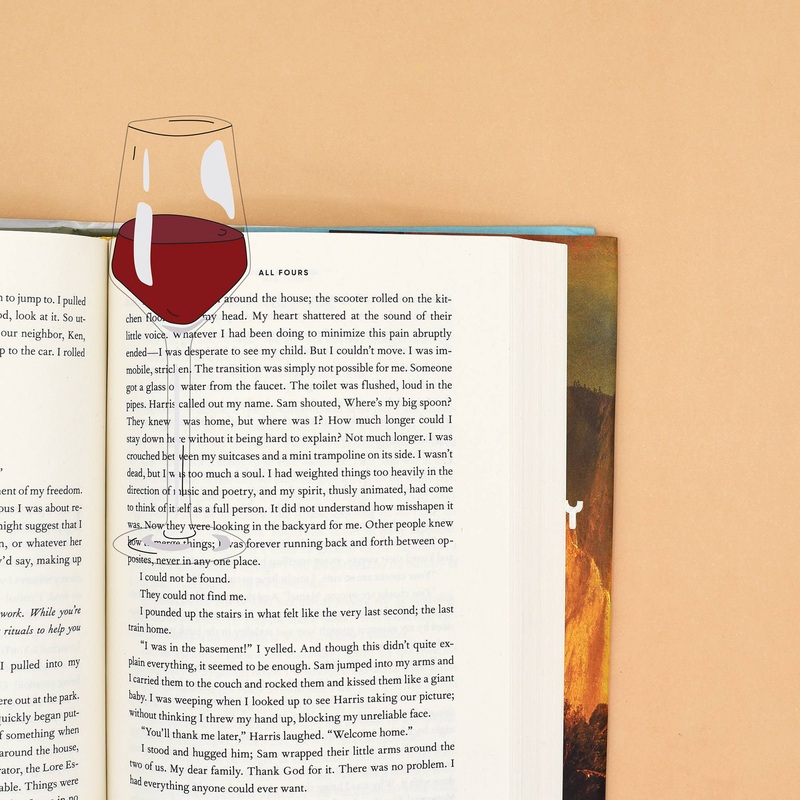 Glass of Wine Bookmark (it’s die cut!)