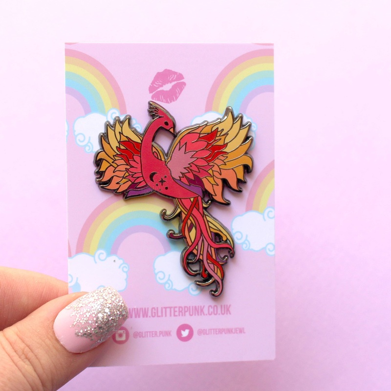Glitter Punk – Phoenix enamel pin