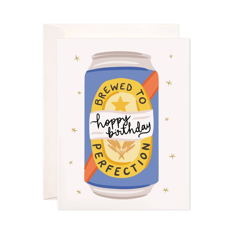 Brewed Birthday Greeting Card – Beer Birthday Card