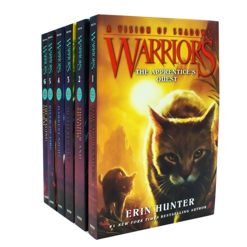 Warriors Cat A Vision of Shadows Series Books 1 – 6 Series 6 Collection Set By Erin Hunter