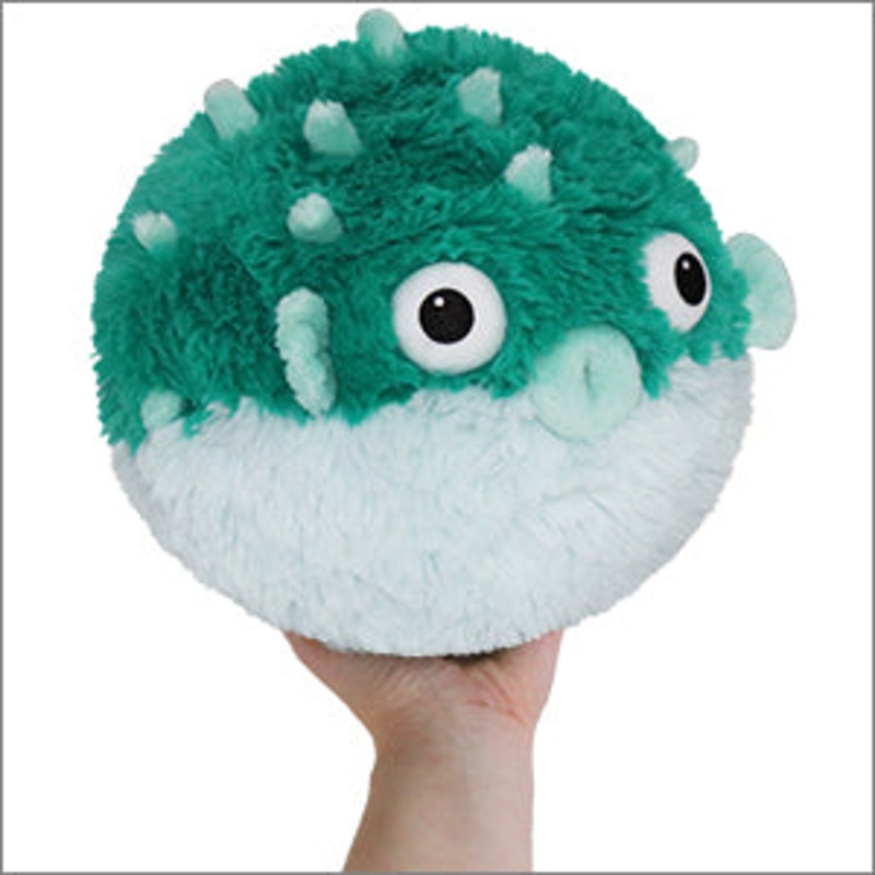 Mini Squishable Teal Pufferfish (7″)