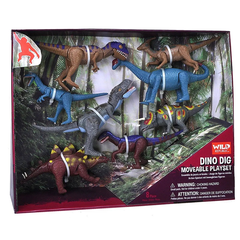 Moveable Dinosaur Set, 11″