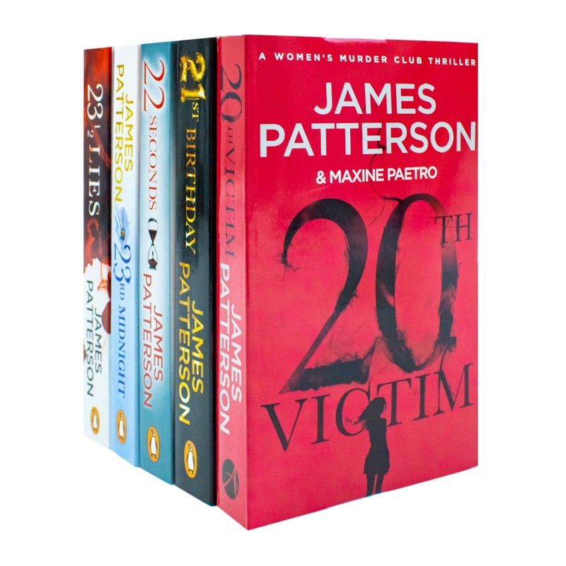 Women’s Murder Club Series by James Patterson | 5 Book Collection Set (20th Victim,21st Birthday,22 Seconds,23rd Midnight, 23 1/2 Lies) Thriller Books