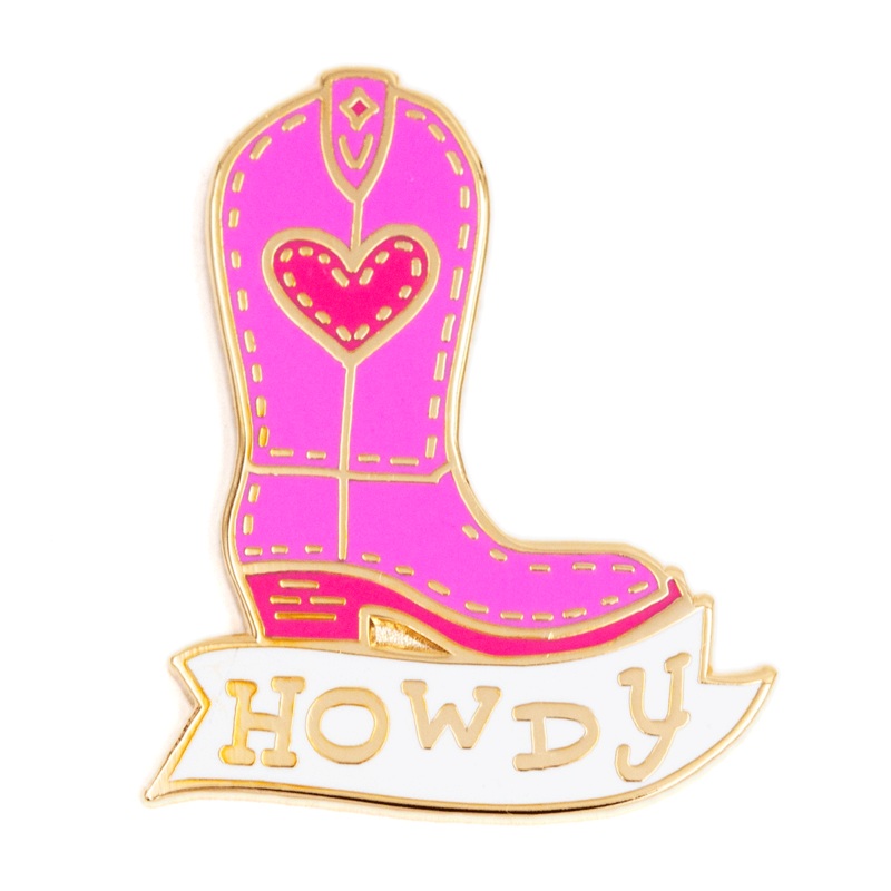 These Are Things – Howdy Cowgirl Boot Enamel Pin