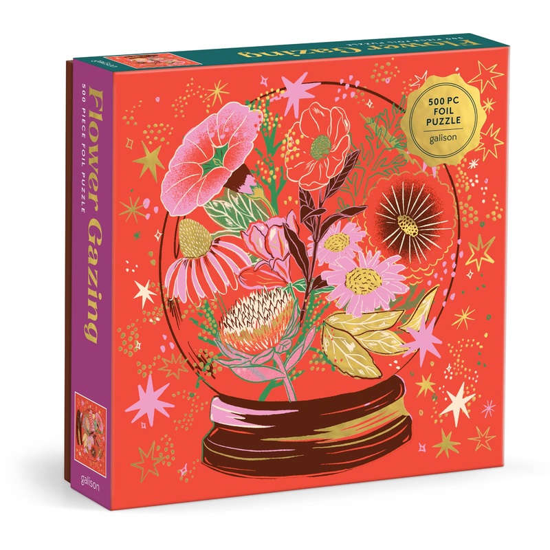 Galison: Flower Gazing 500 Piece Foil Puzzle