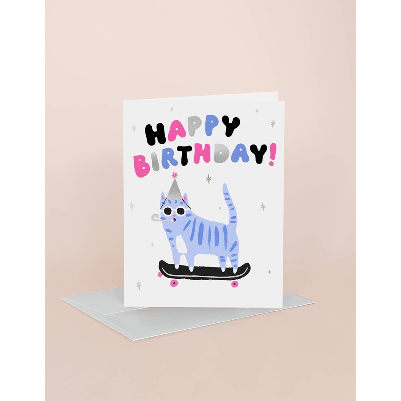 Idlewild Co. – Skater Cat Birthday Greeting Card