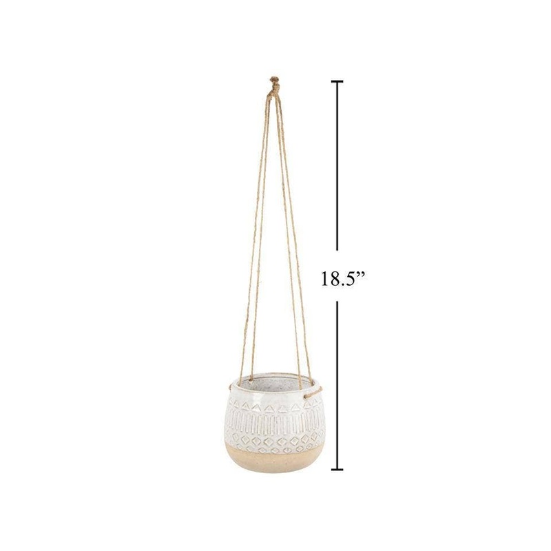 Boho Artisinal Hanging Planter,4.75″D/6″D 4.75″D
