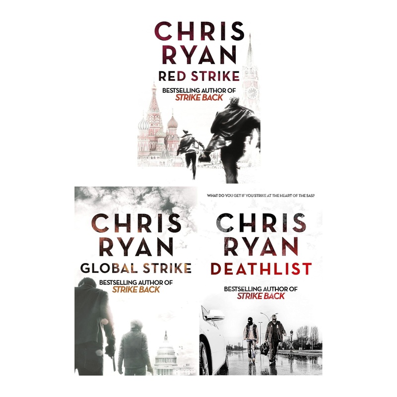 Chris Ryan Strike Back Thriller 3 Books Collection Set – Deathlist, Global Strike, Red Strike