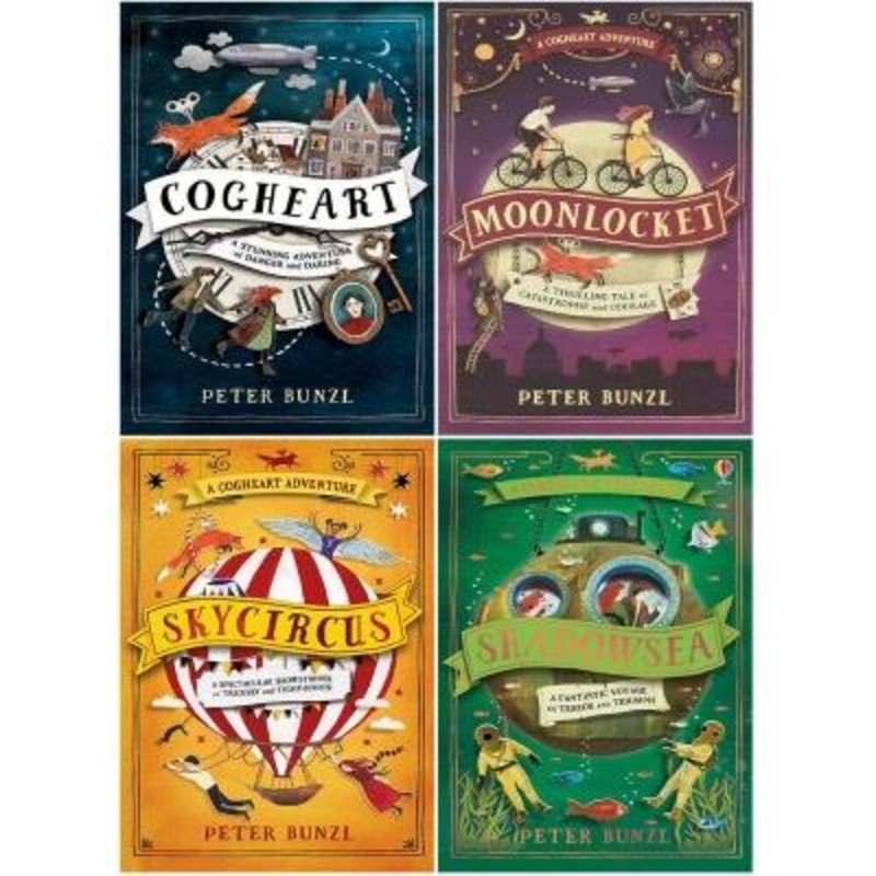 Peter Bunzl A Cogheart Adventure Collection Series 4 Books – Cogheart Moonlocket Skycircus Shadowsea