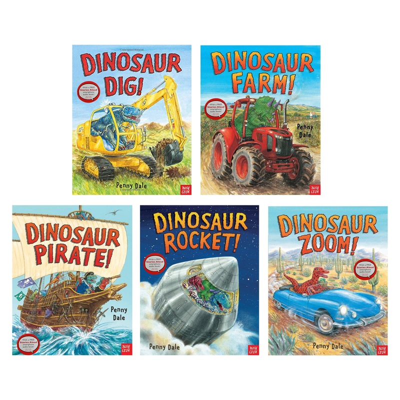Penny Dale’s Dinosaurs 5 Books Set (Dinosaur Dig, Dinosaur Zoom, Dinosaur Rocket, Dinosaur Pirates, Dinosaur Farm)