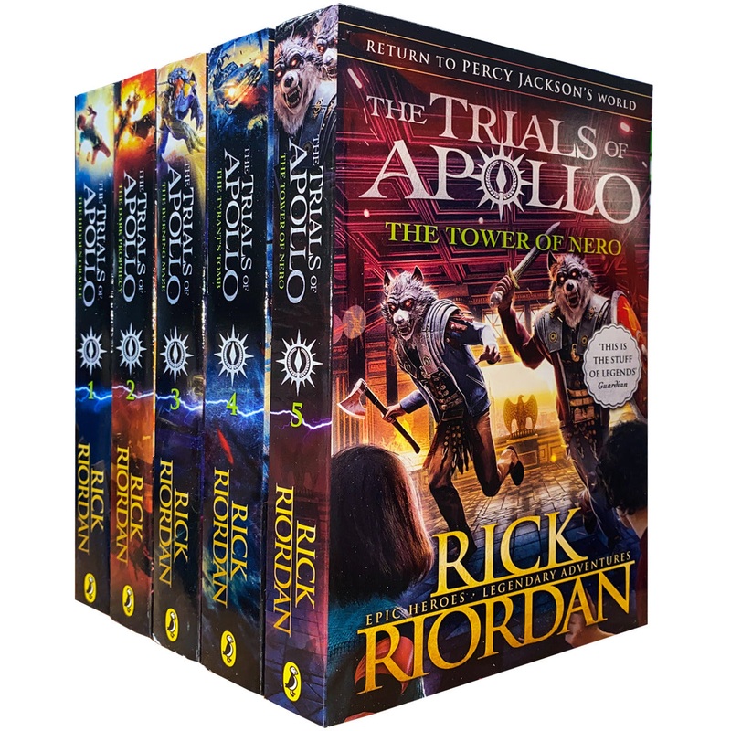 Rick Riordan Trials of Apollo Series 5 Books Collection Set – The Tower of Nero