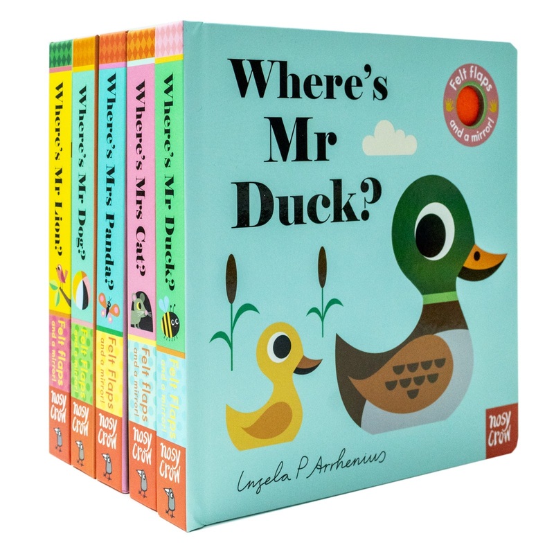 Felt Flaps and the Mirror Series 5 Books Collection Set By Ingela P Arrhenius ( Where’s Mrs Panda, Where’s Mrs Cat, Where’s Mr Dog, Where’s Mr Lion, Where’s Mr Duck)