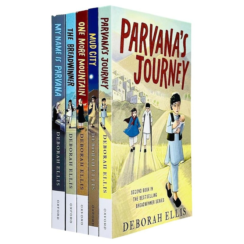 Breadwinner Series Collection 5 Books Set By Deborah Ellis (Parvana’s Journey, Mud City, One More Mountain, The Breadwinner, My Name is Parvana)