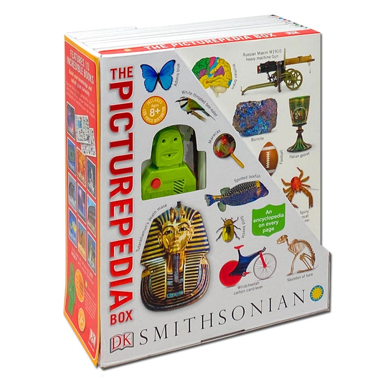 DK Children’s The Picturepedia Box 10 Books Box Set Inc An Amazing LED Robot With Voice Distorter