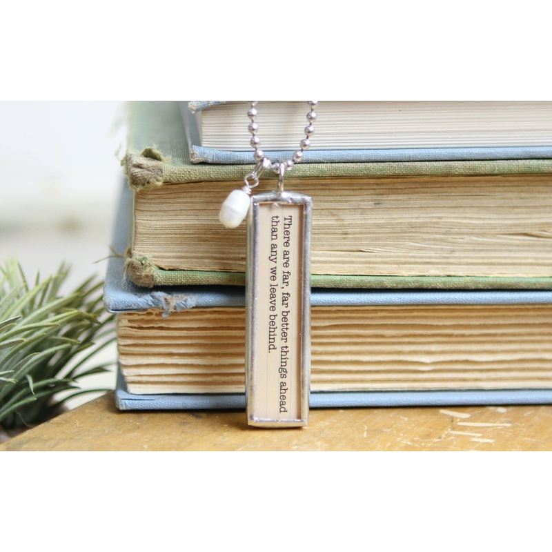 Far Better Things C.S. Lewis Literary Book Charm Necklace