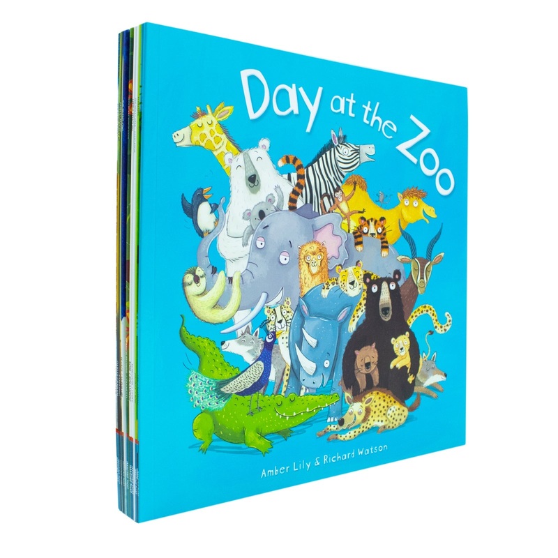 A Day at the Zoo 10 Animal Stories Children’s Picture Book Collection |Fun Illustrated Wildlife Adventures with Giraffe, Penguin, Meerkat & Alligator