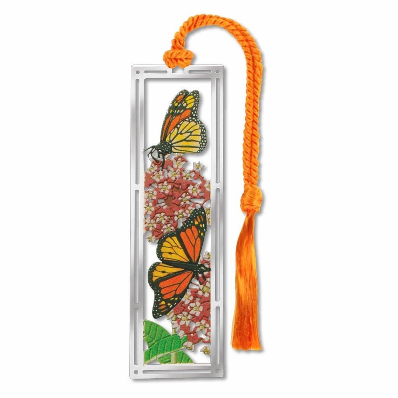 David Howell and Company – Monarchs & Milkweed Metal Bookmark